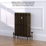 CI-GV4660-09-MET-BRONZE-LS01 - Gasta Victorian 4 Column Cast Iron Radiator H660mm x W590mm CI-GV4660-09-MET-BRONZE-LS01 - Gasta Victorian 4 Column Cast Iron Radiator H660mm x W590mm